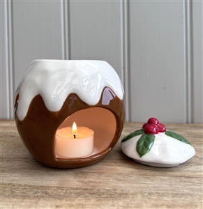 Christmas Pudding Ceramic Wax Burner